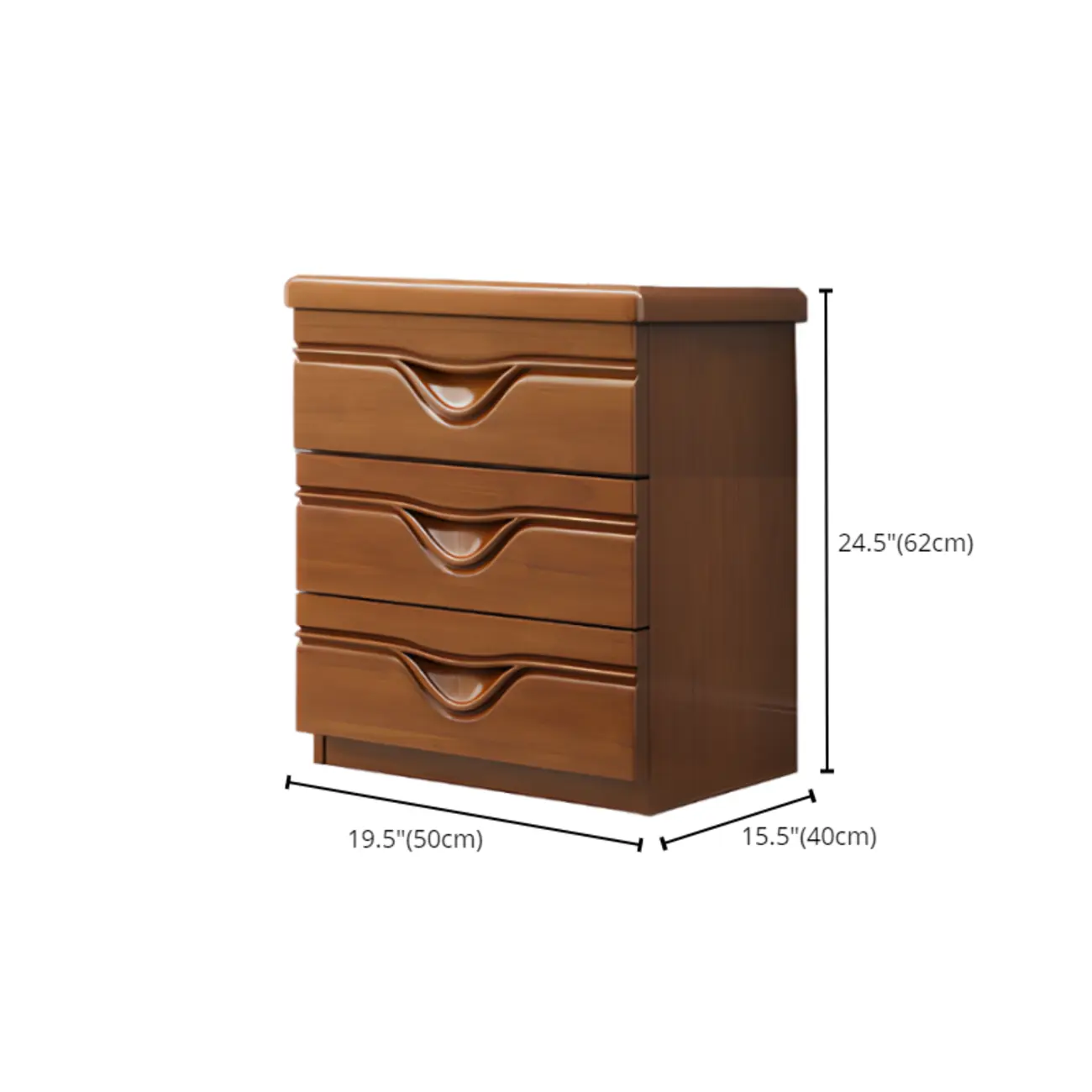 Classic Rubberwood Double Dresser with 9-Drawers