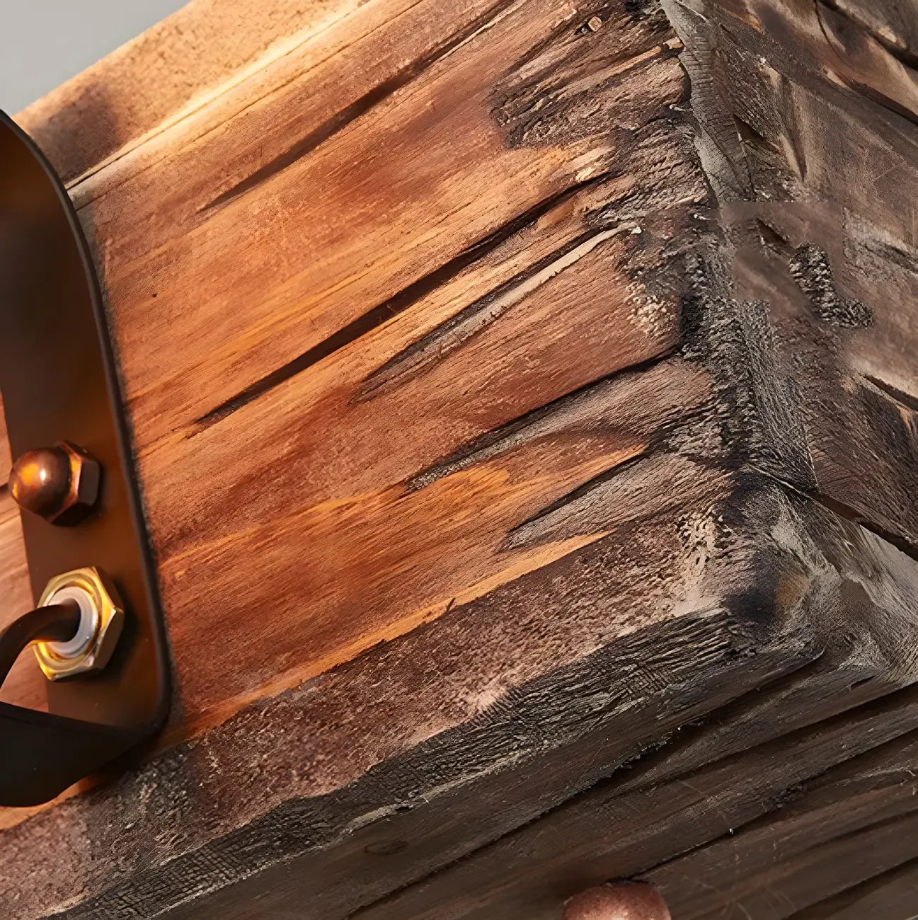 Industrial Brown Wood 8-Light Kitchen Pendant Light