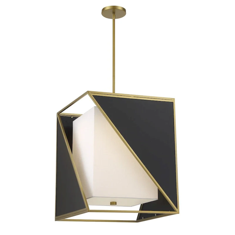 Metropolitan Aspect White Coal and Soft Brass LED Lights Pendant