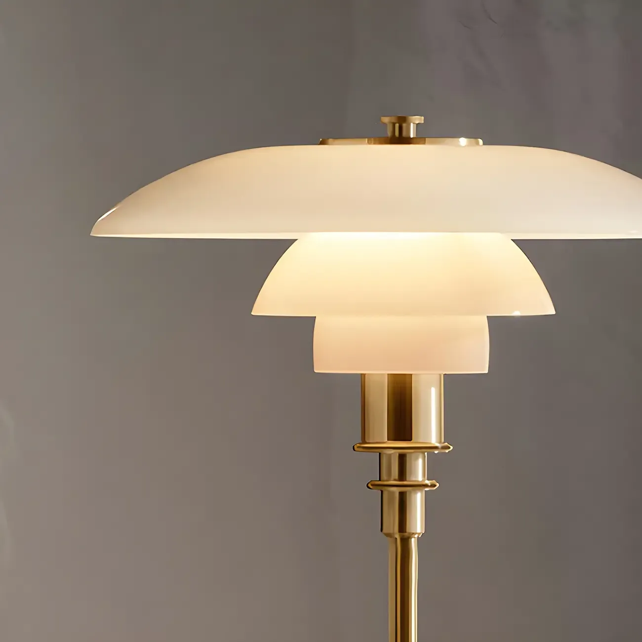 HomeyFad Post-Modern Tiered LED Table Lamp with Built-In Power