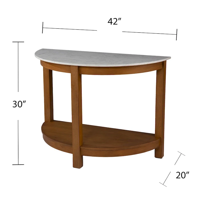 SEI Furniture Carmona Natural Wood Two Tier Console Table