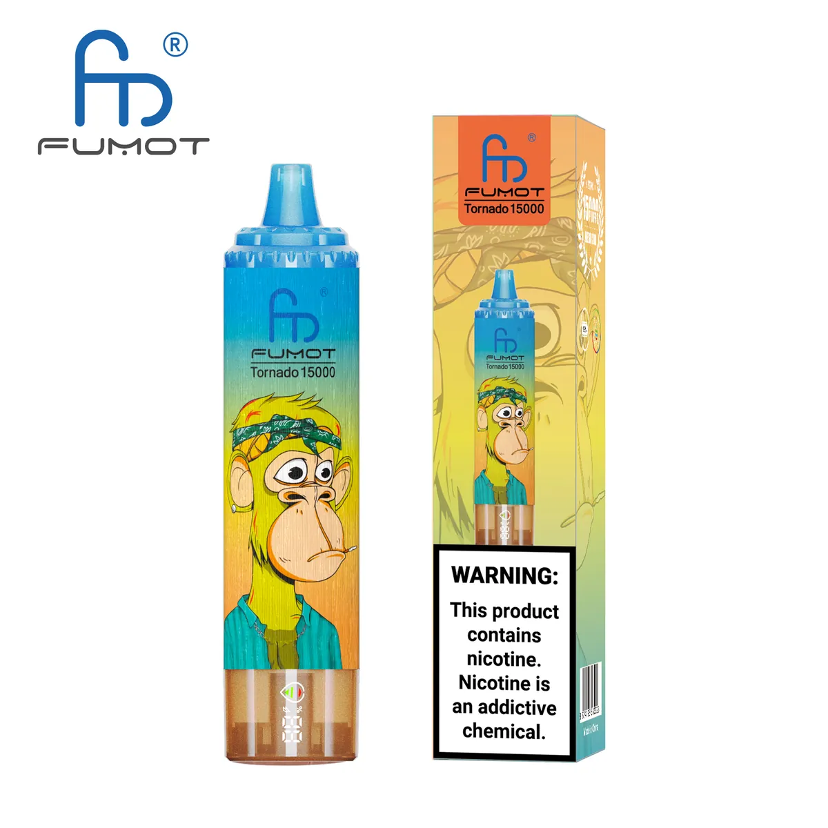 Fumot Tornado 15000 Peach Mango – Einweg-Vape mit Einzelverpackung