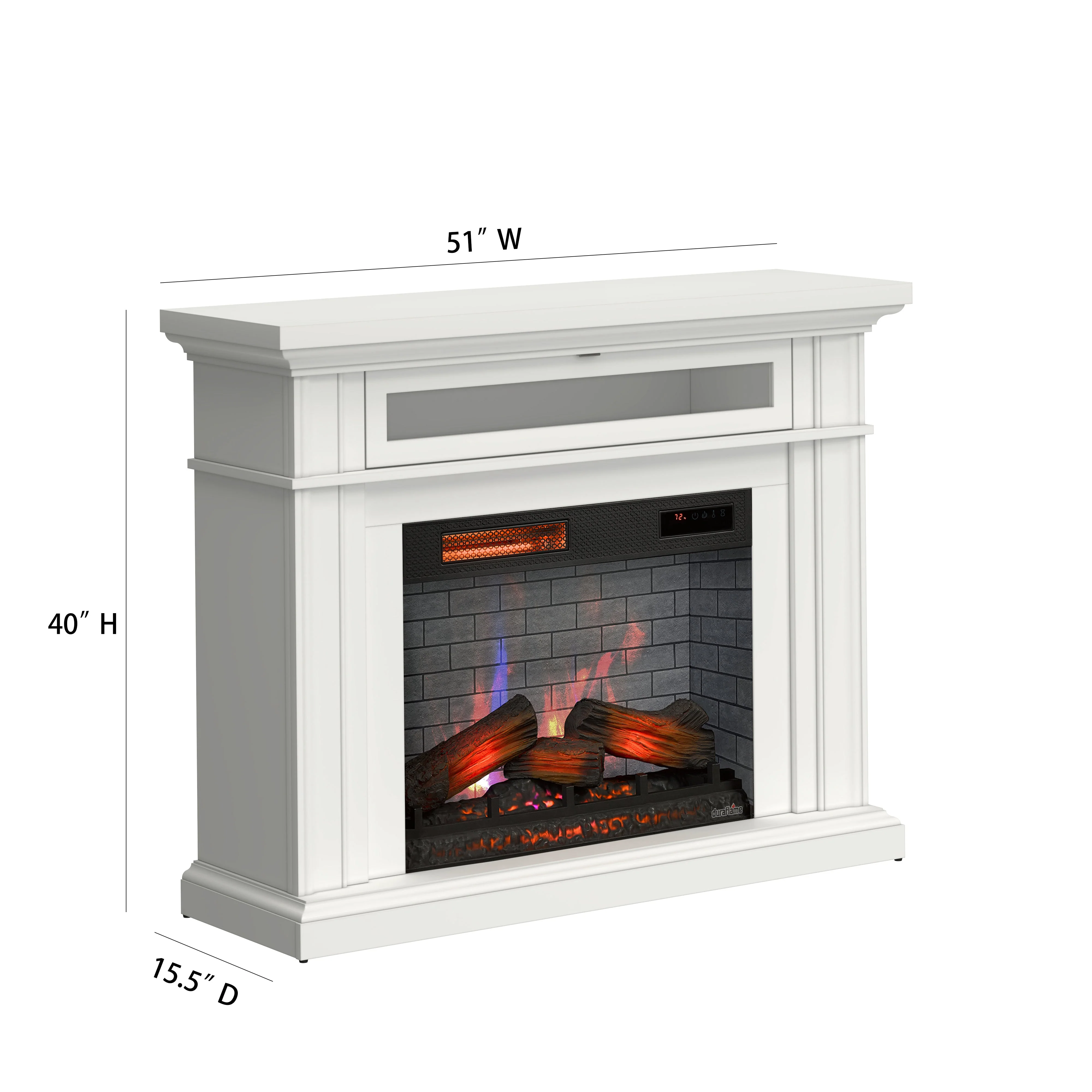 duraflame? 3D Flame Effect Electric Fireplace Wall Mantel