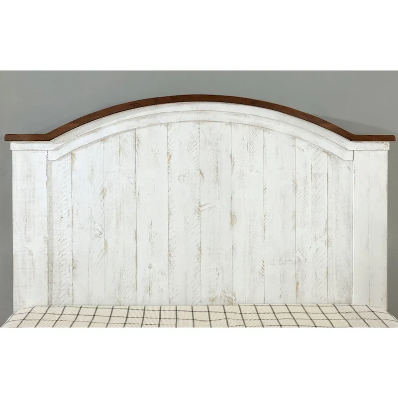 Ynez Farmhouse White Pine 4-Piece Panel Bedroom Set with USB Port by Furniture of America