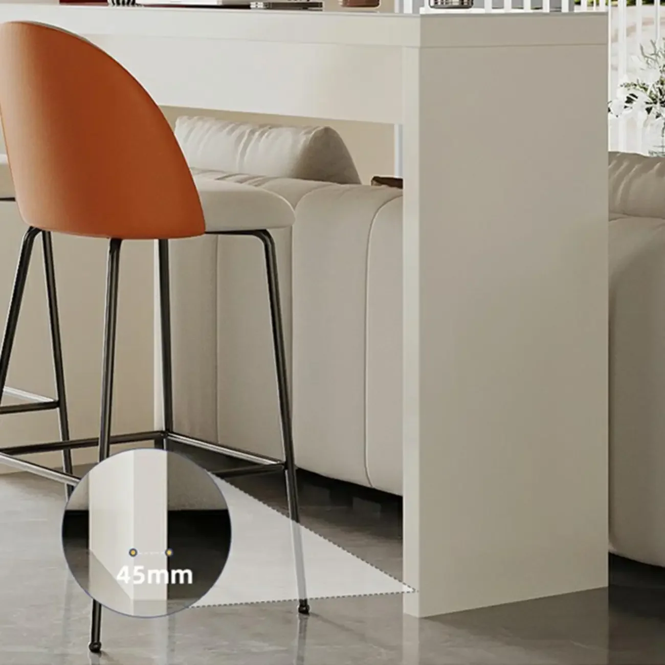 Modern White Stone Pine Wood Pedestal Bar Tables