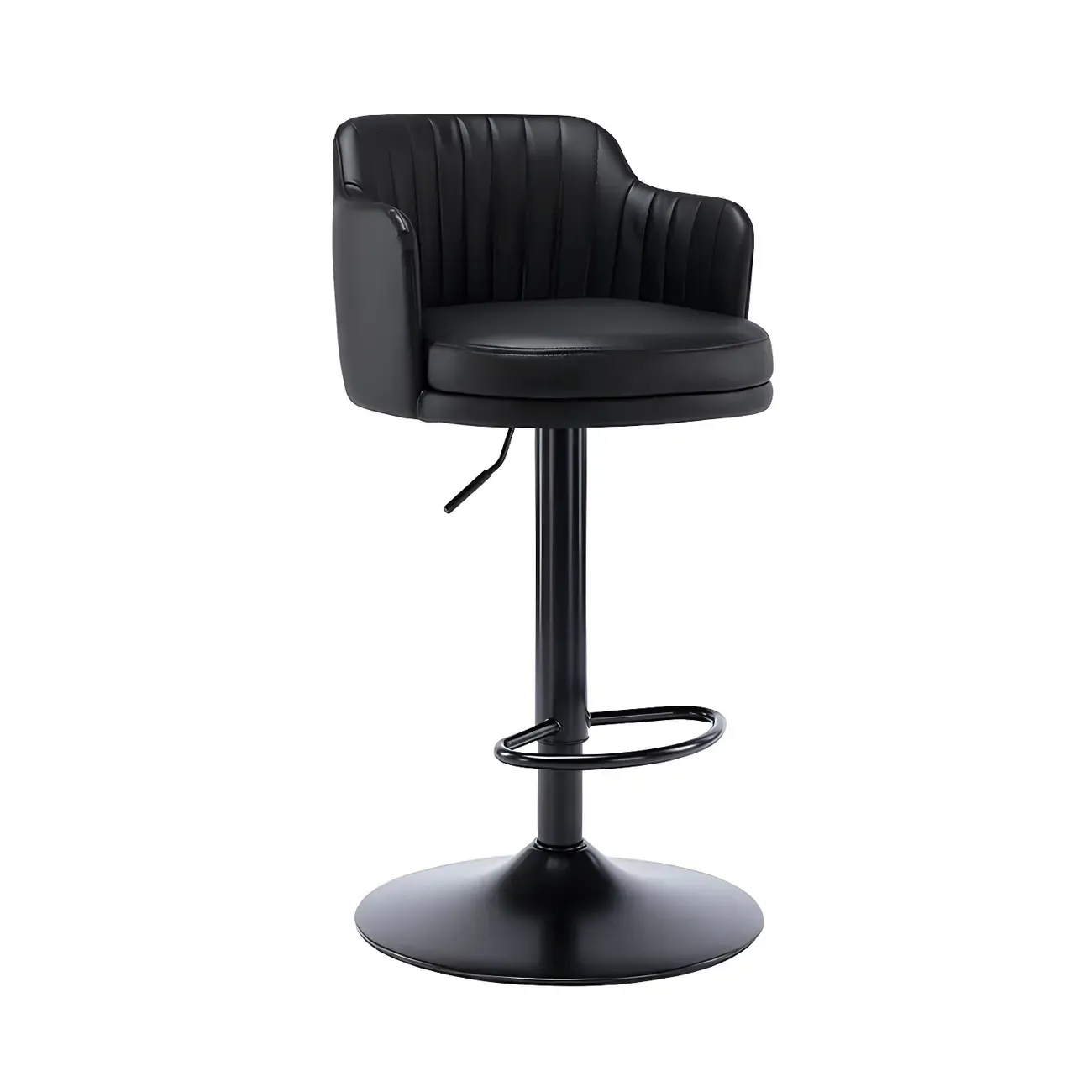 Modern Leather Armrests Swivel Adjustable Bar Stool