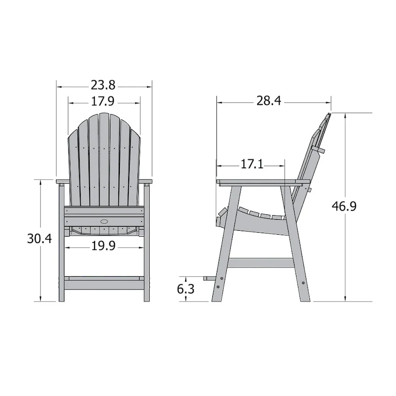 Hamilton Counter Height Deck Chair