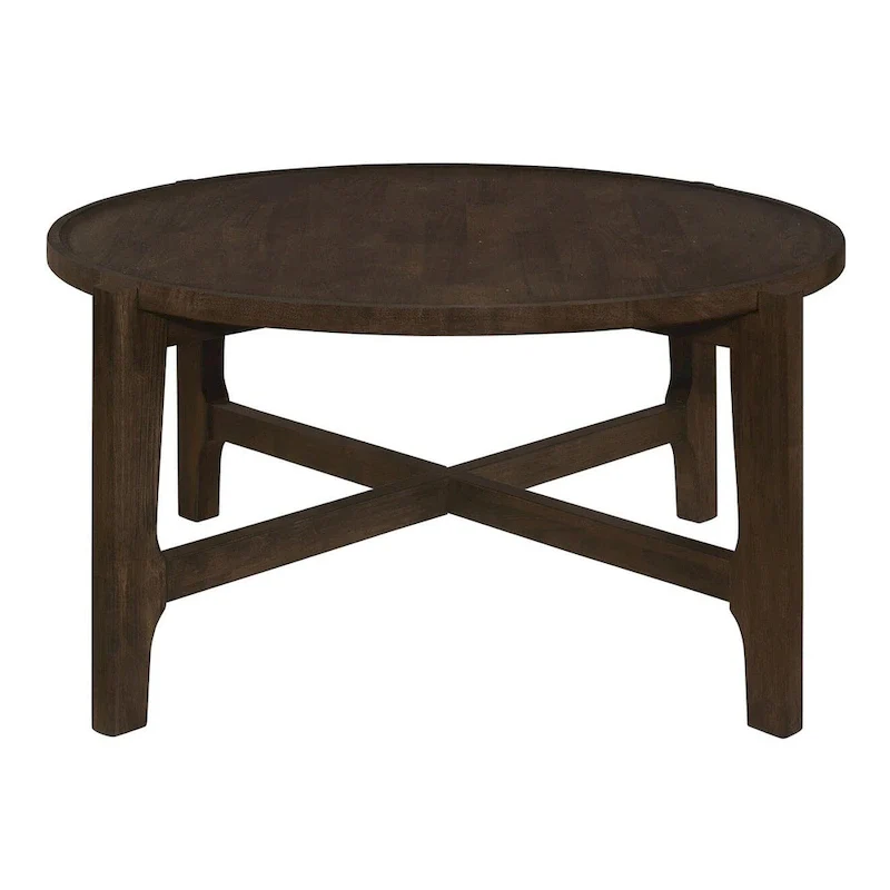 Mavis Dark Brown Round Coffee Table