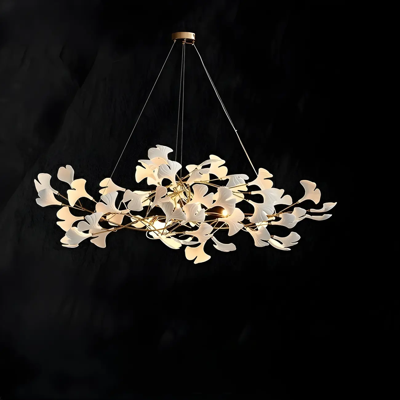 Irregular Gold 6-Light Ceramic Island Pendant Light