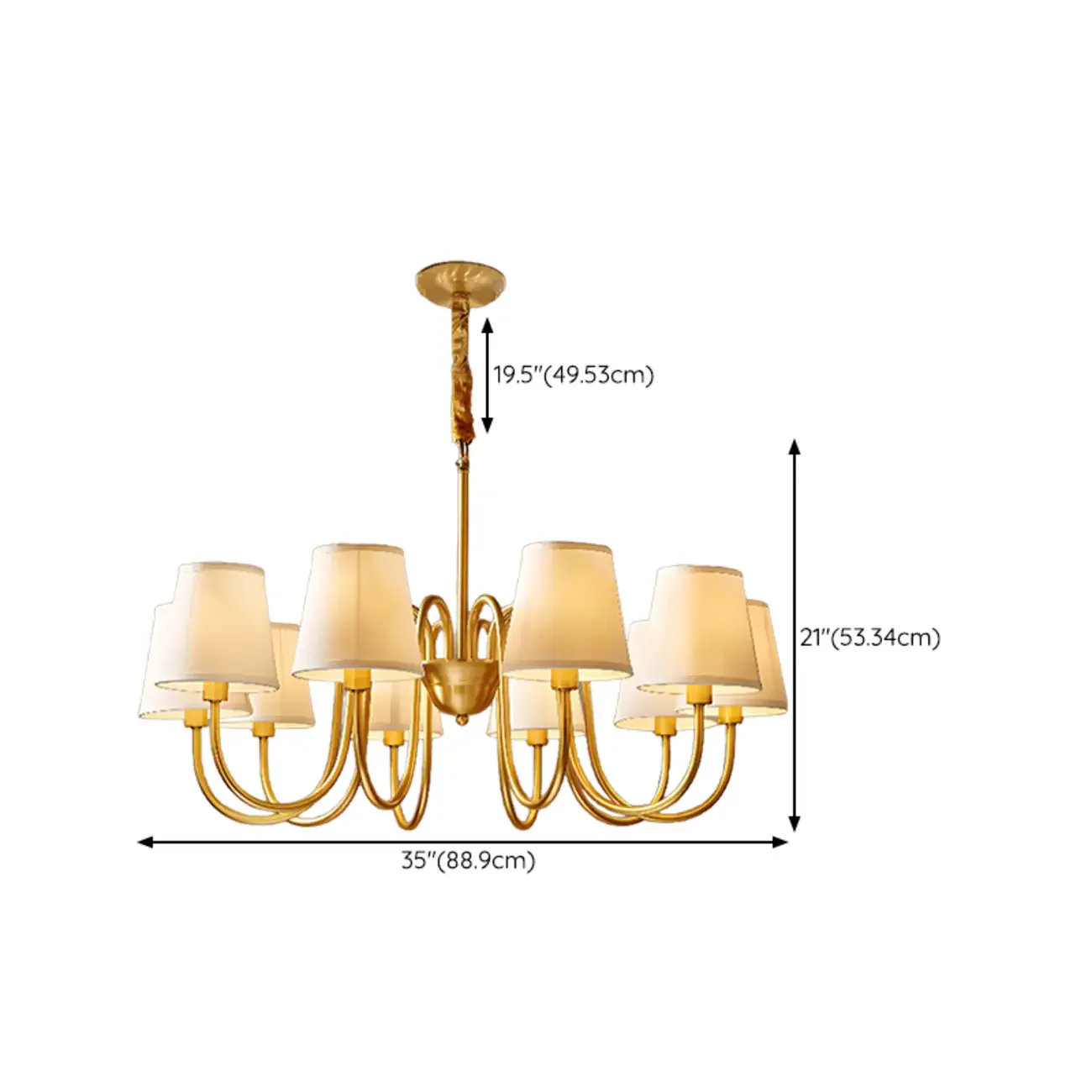 Elegant Modern Hanging Chandelier with Adaptive Height