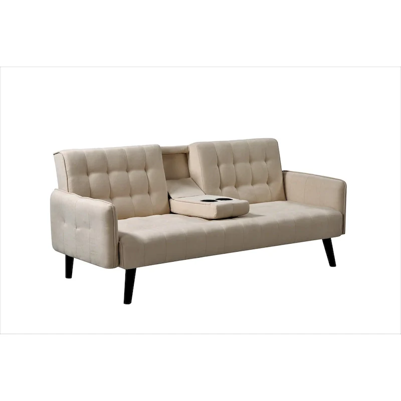 Hash Tufted Upholstered Futon Sleeper