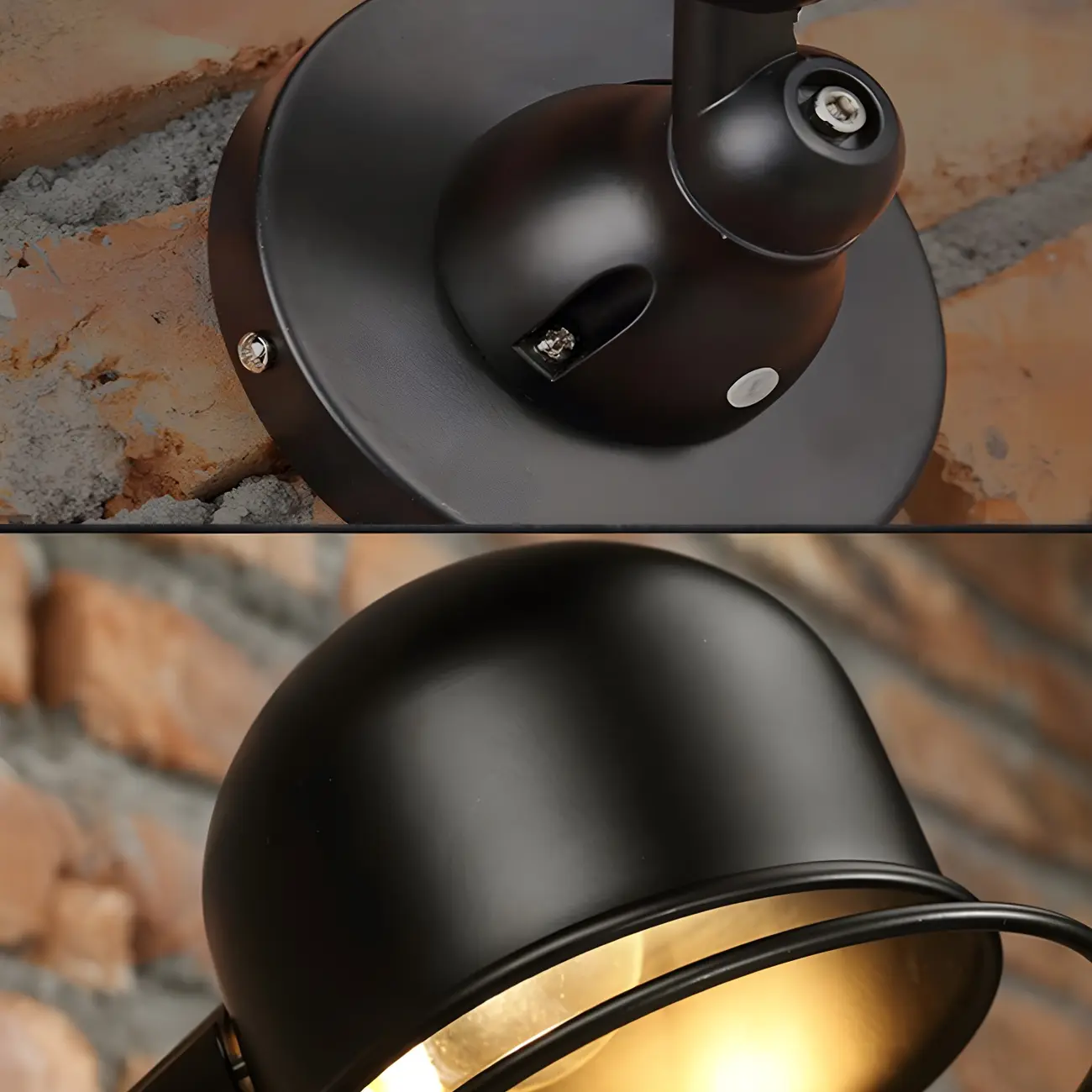 Industrial Black Dome 12“ Adjustable Arm Wall Sconce