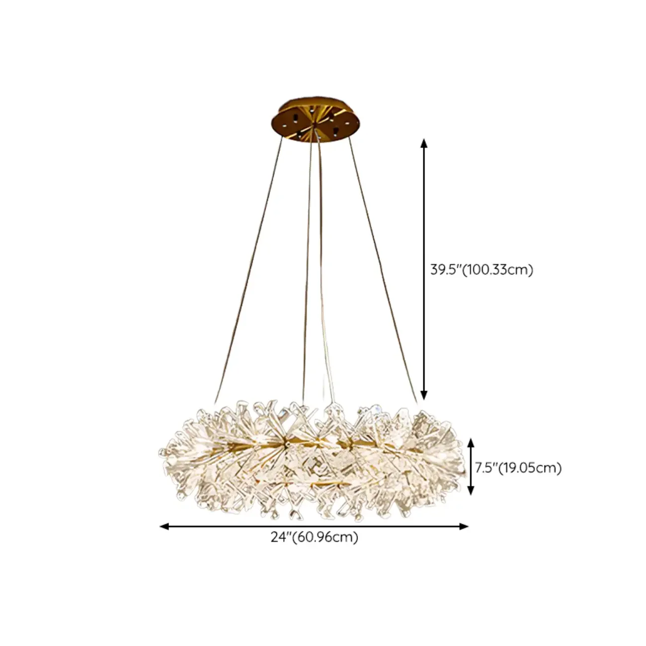 Modern Gold Crystal Garland Ambient Chandeliers
