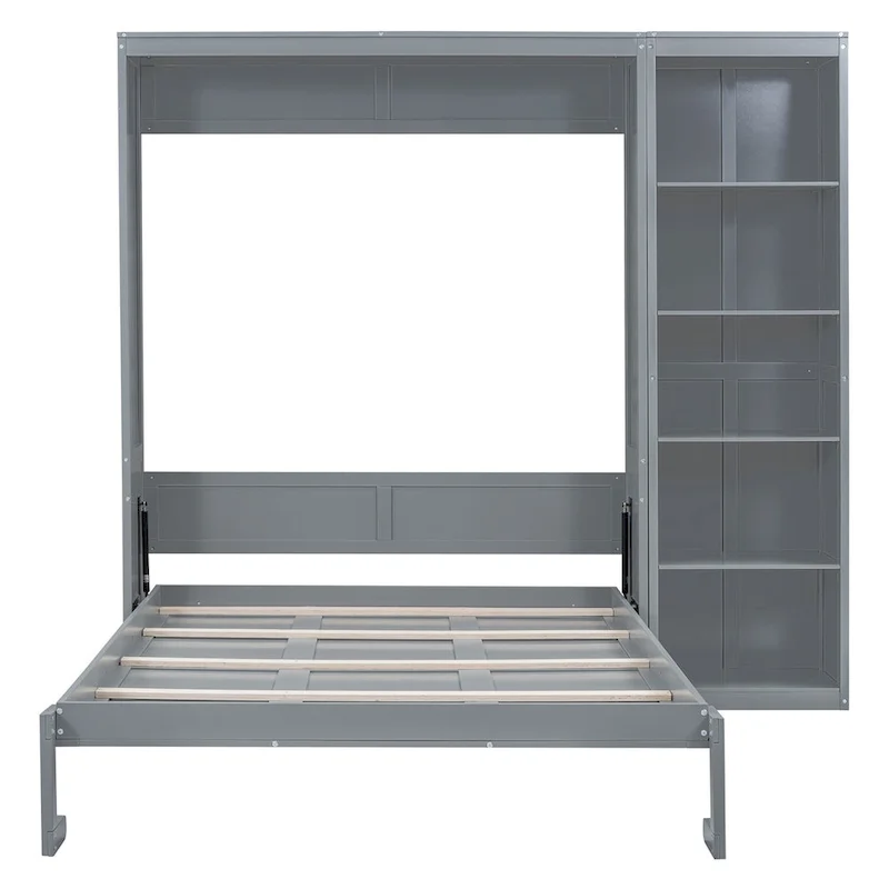 Merax Murphy Bed Wall Bed with Shelves