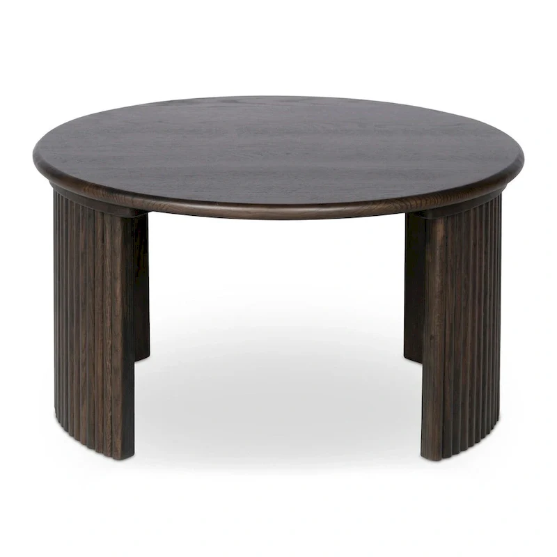 NADAAL STUDIOS Pence, Small Oval Coffee Table, Dark Brown