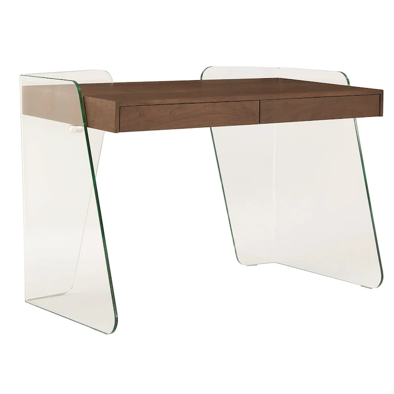 ARCHIE office desk with clear glass.