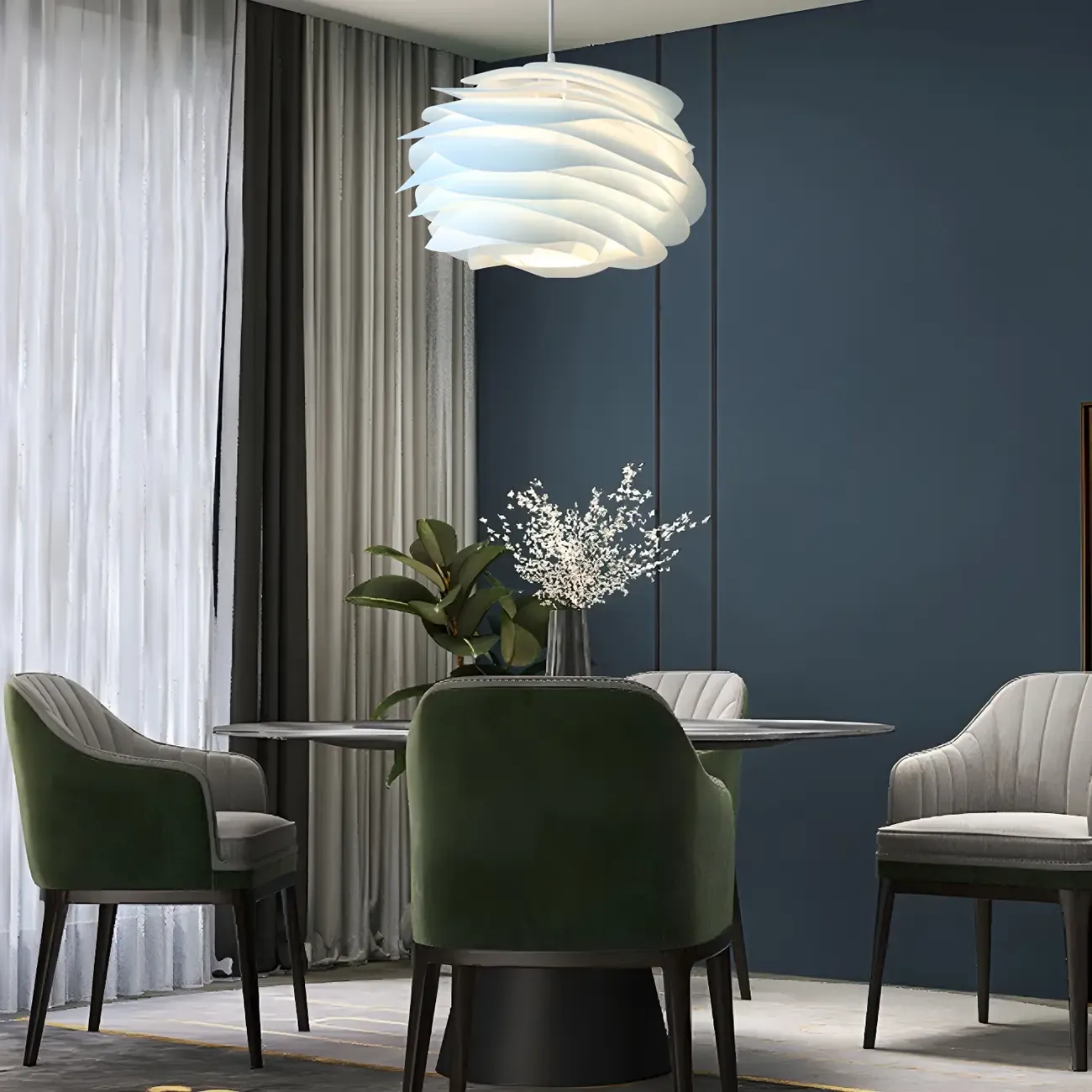 Modern Bedroom LED Pendant light with Adjustable Length