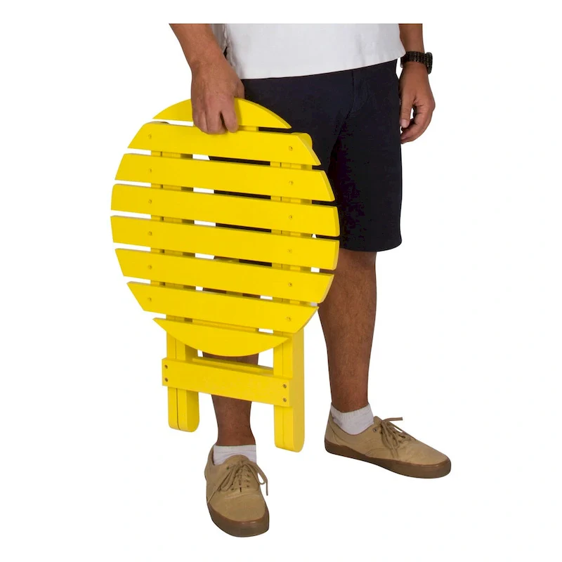 Remedy 19 Assembled Cedar Wood Round Collapsible Folding Table