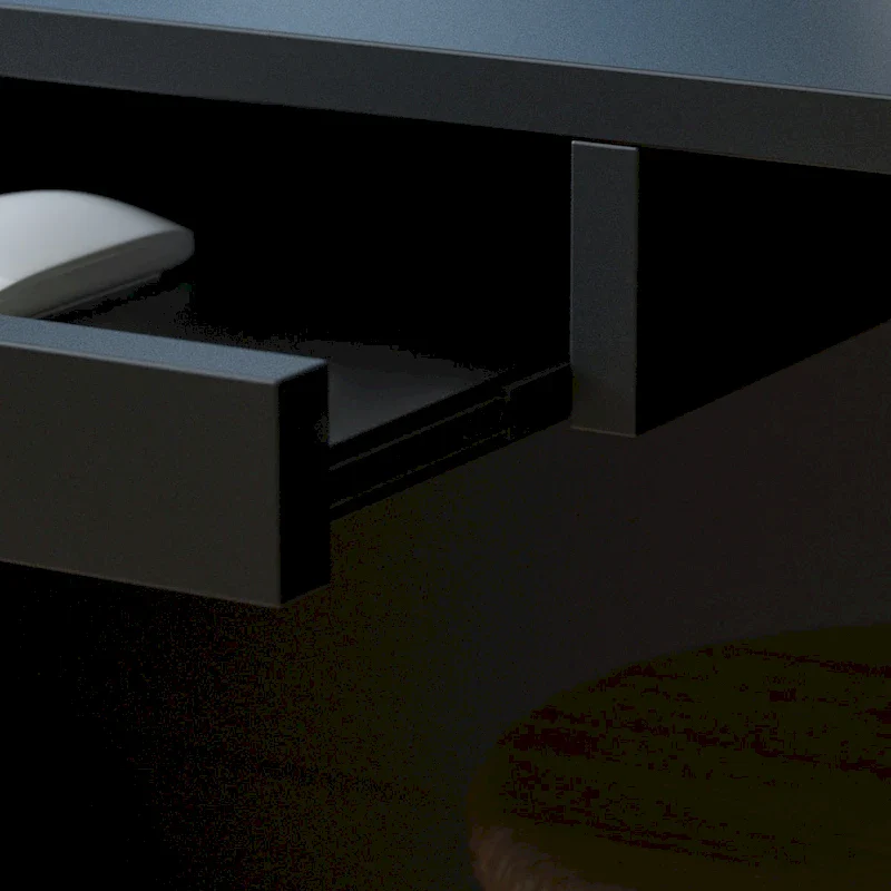 Timechee 55.9W 48.4H L-Shape Wood Reception Desk Drawer With Lock