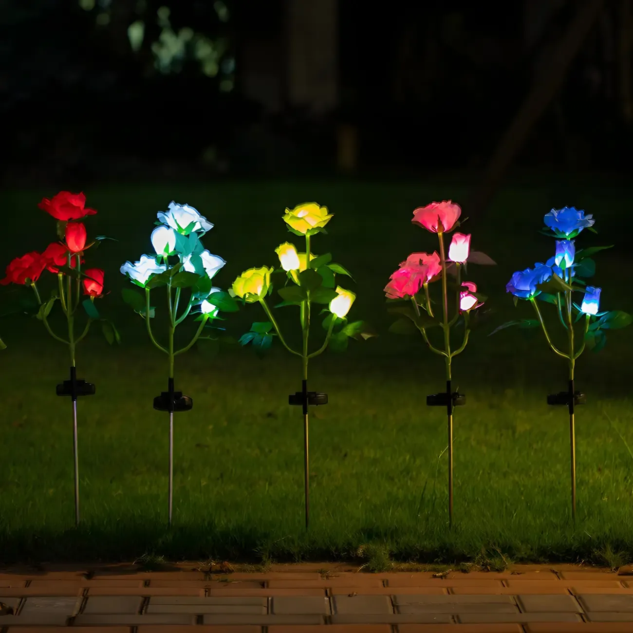 Floral Multicolor Spike Decorative Landscape Lighting