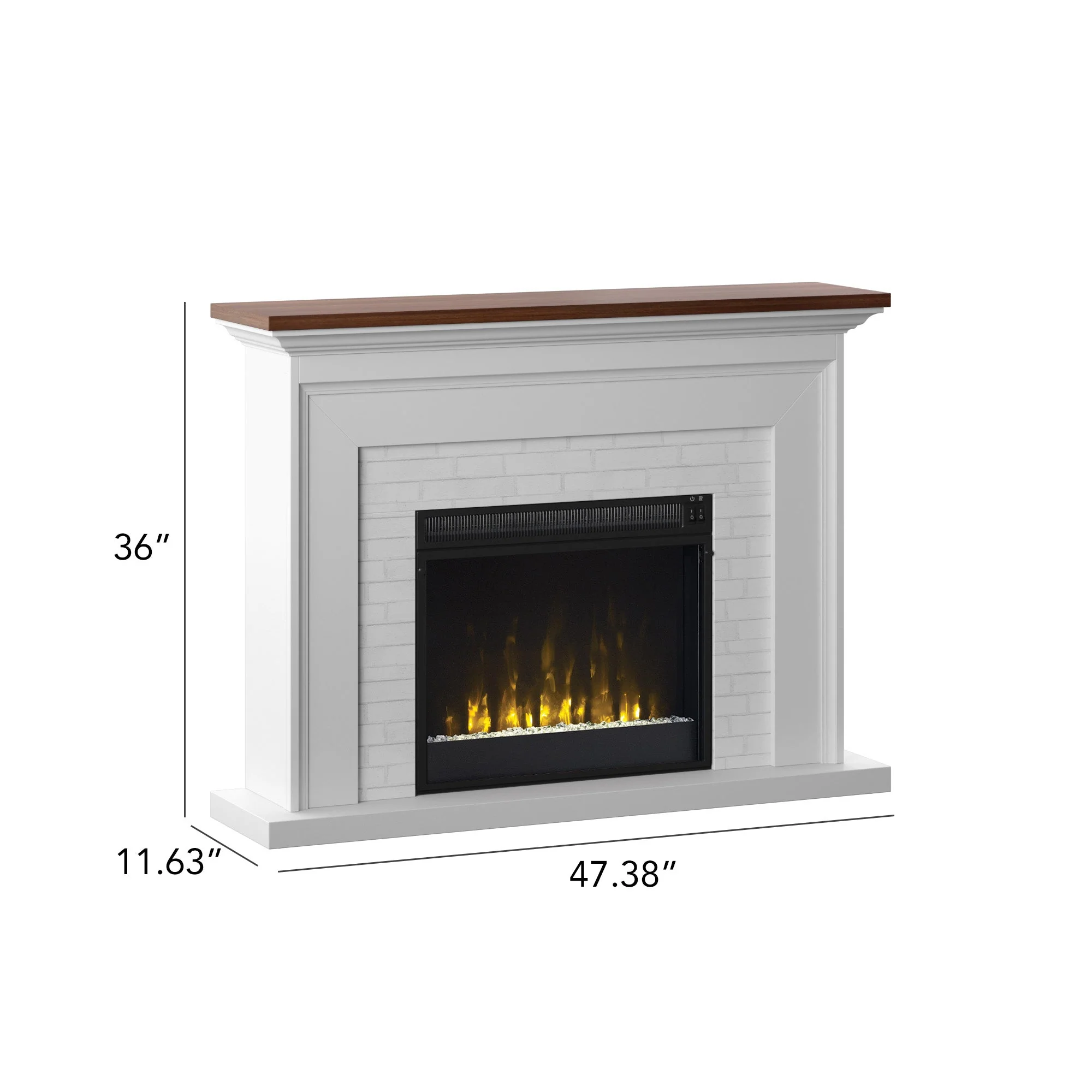 Farmhouse Wall Mantel with 23 Electric Fireplace