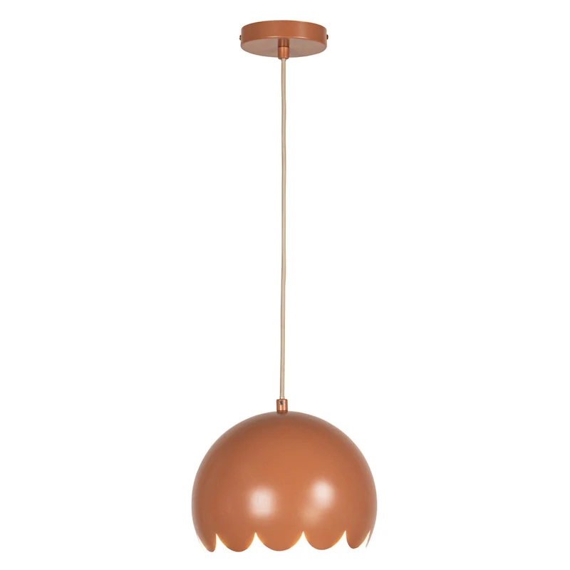 Scalloped Metal Pendant Lamp
