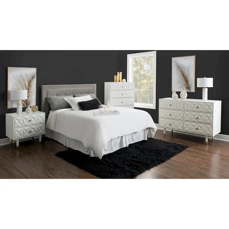 Bea Five Drawer Geo Dresser Chest