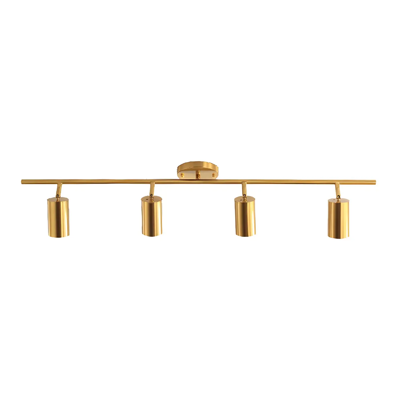 Modern Golden Linear Semi Flush Mount Track Light