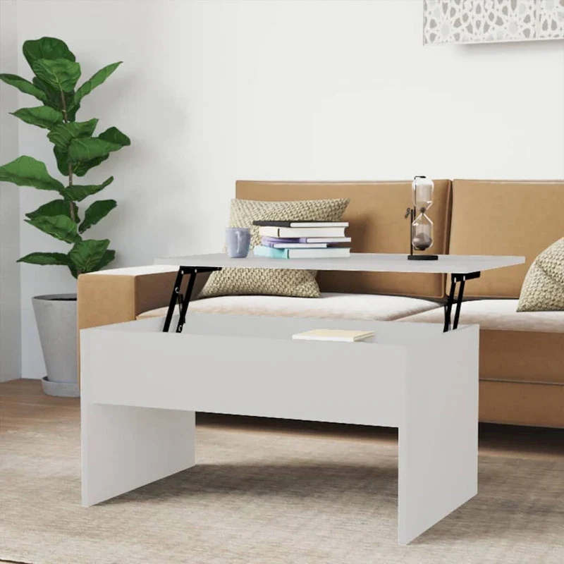 vidaXL Coffee Table Lift Top End Table Accent Side Sofa Table Engineered Wood - 31.5 x 19.9 x 16.3