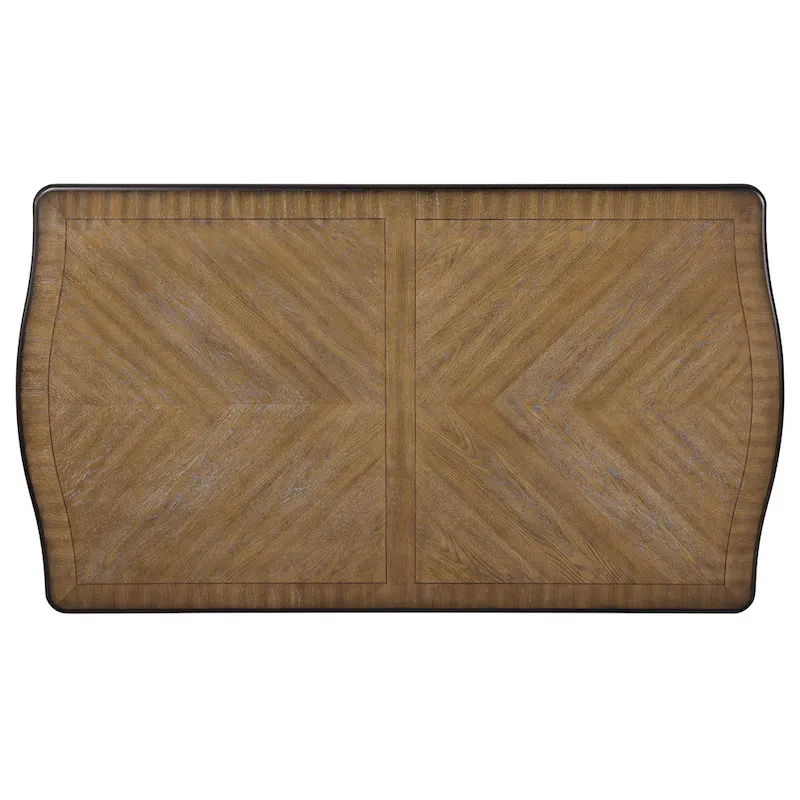 Roundhill Furniture Belleza French Country 7-Piece Dining Set in Antique White and Weathered Oak Finish