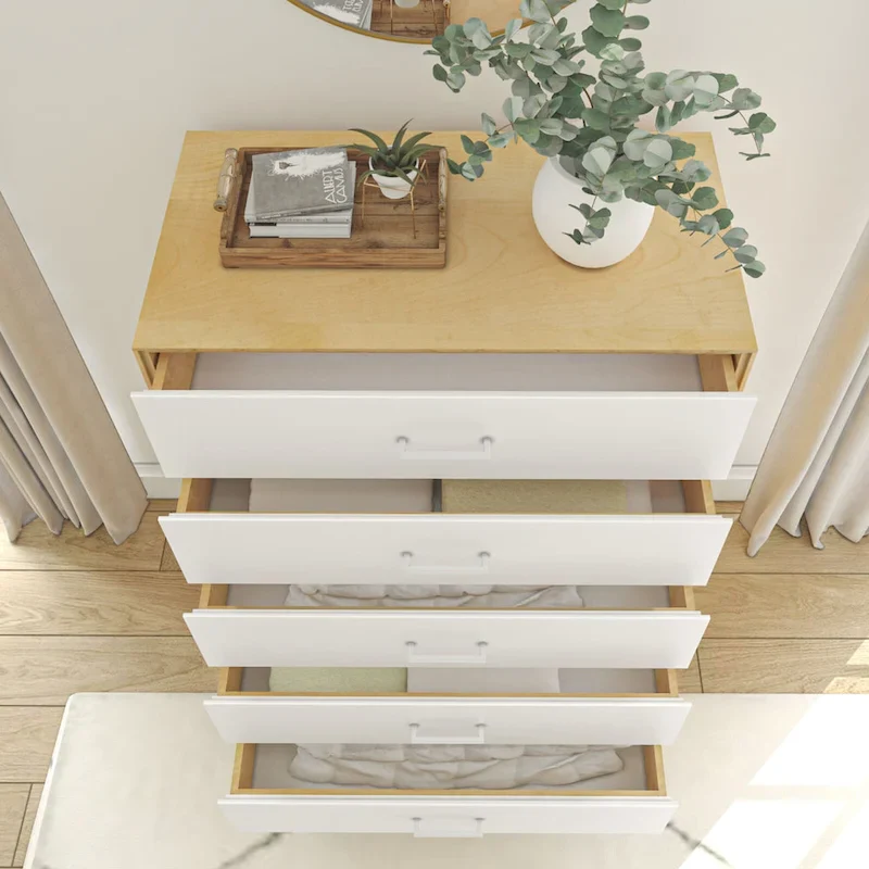 Plank and Beam Duo 5 Drawer Dresser