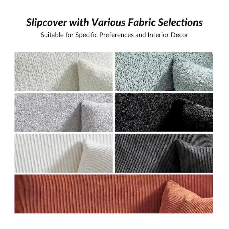 Volkhard 80.5 Modern Slipcovered Sofa With Removable Back Cushion By HULALA HOME