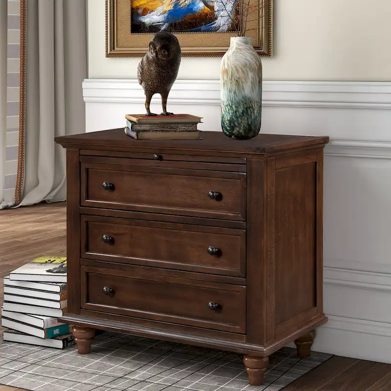 3-Drawer Wood Cabinet