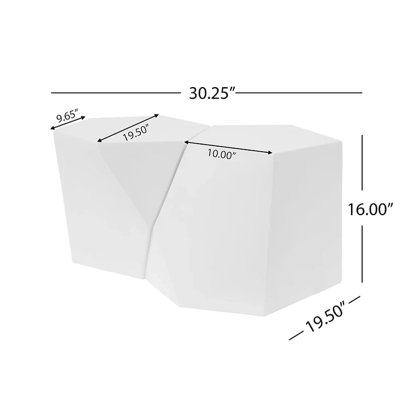 Christopher Knight Home - CloudHouse Modern MGO Coffee Table Set with Geometric Design