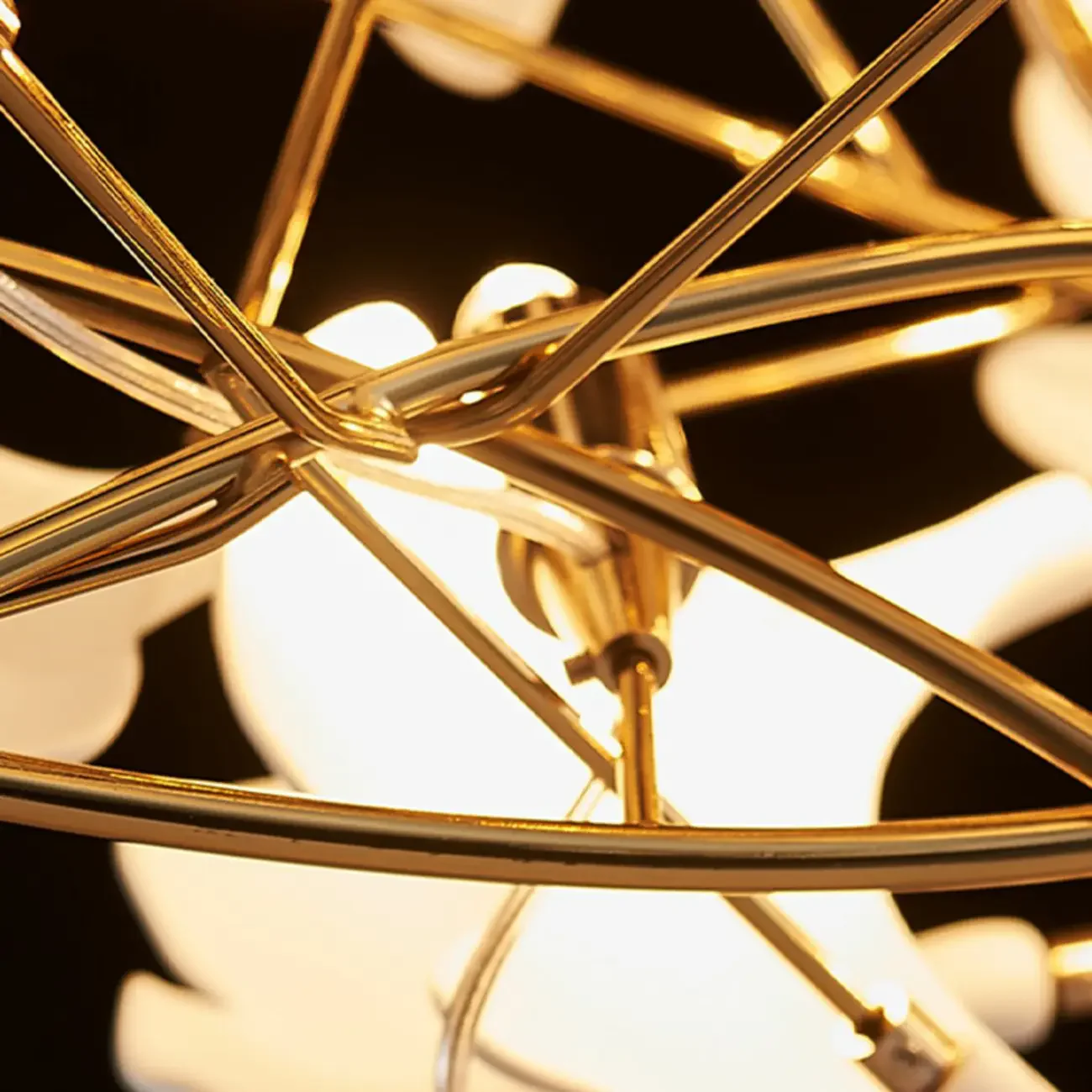 Irregular Gold 6-Light Ceramic Island Pendant Light