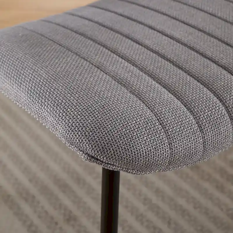 GDFStudio Modern Armless Upholstered Dining Chairs with Metal Legs