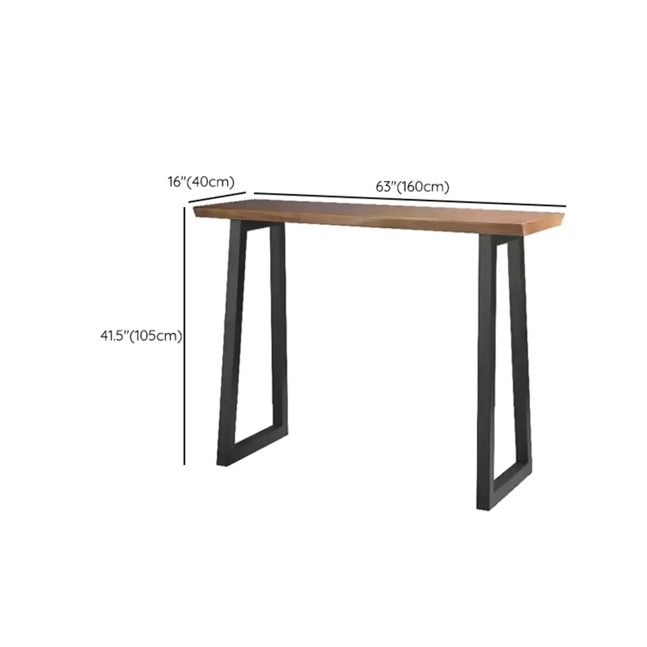 Scandinavian Natural Wood Sled Base Bar Tables