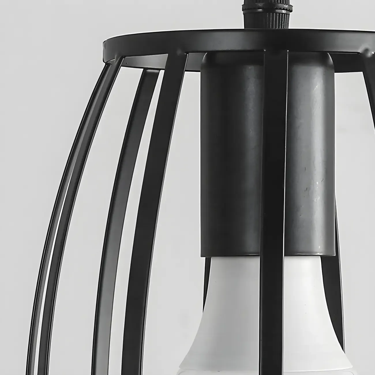 Industrial Black Geometric Adjustable Island Pendant Light