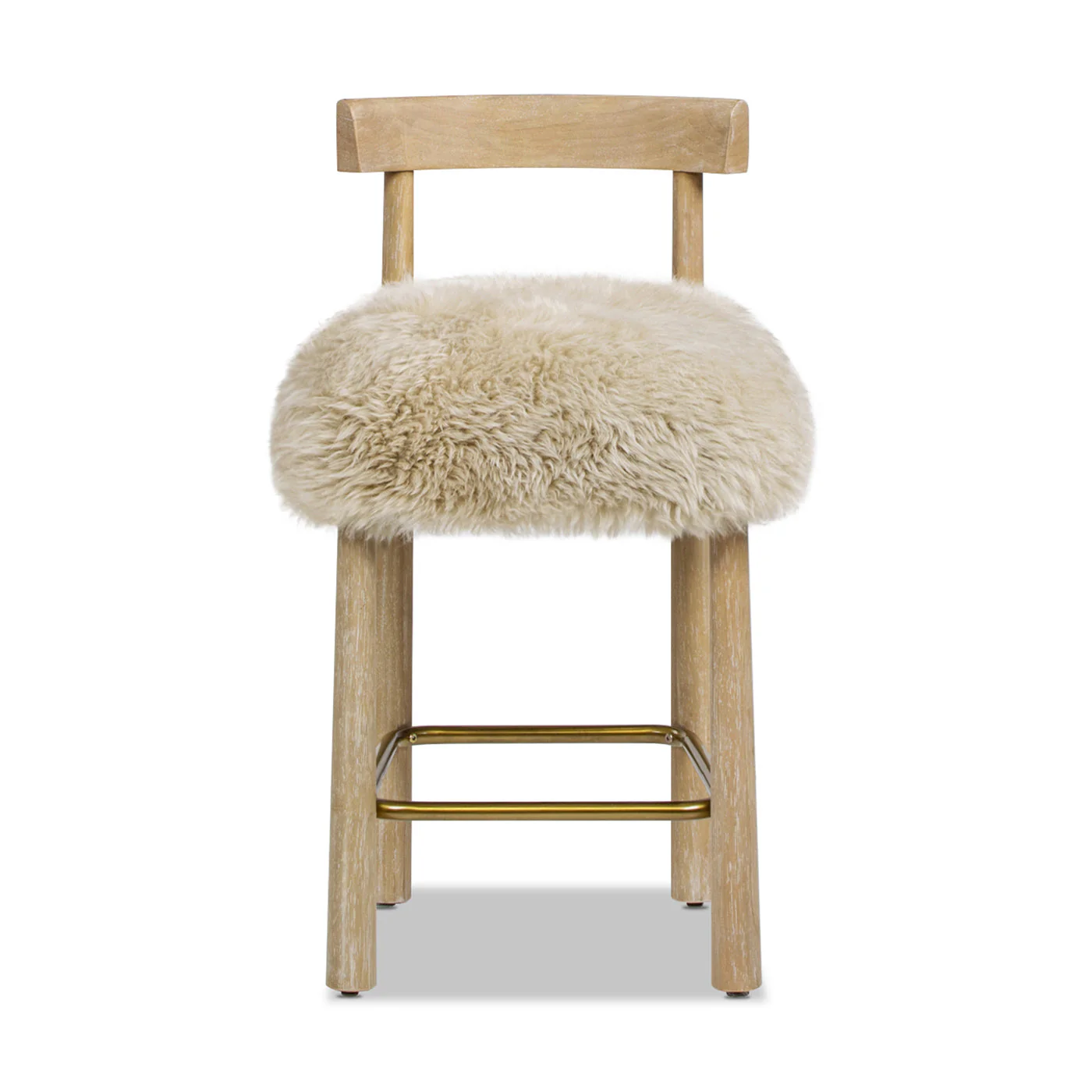 Arden 27.5 Genuine Fur Counter Height Bar Stool