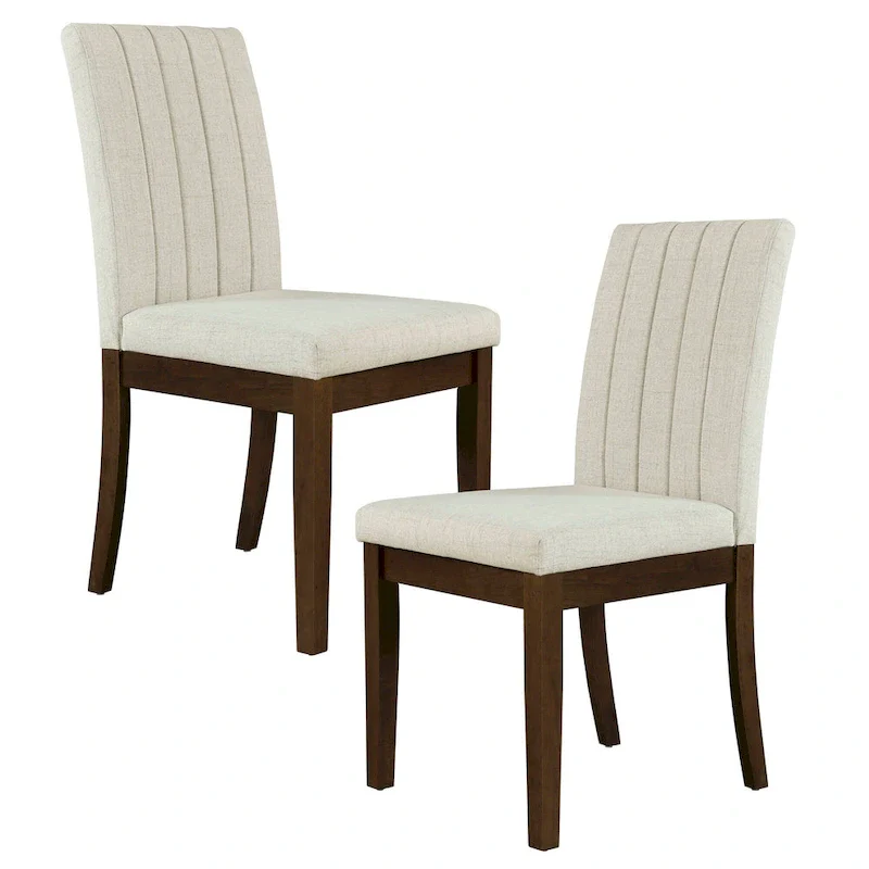 510 Design Everly Upholstered Channel-back Dining Chair Set of 2