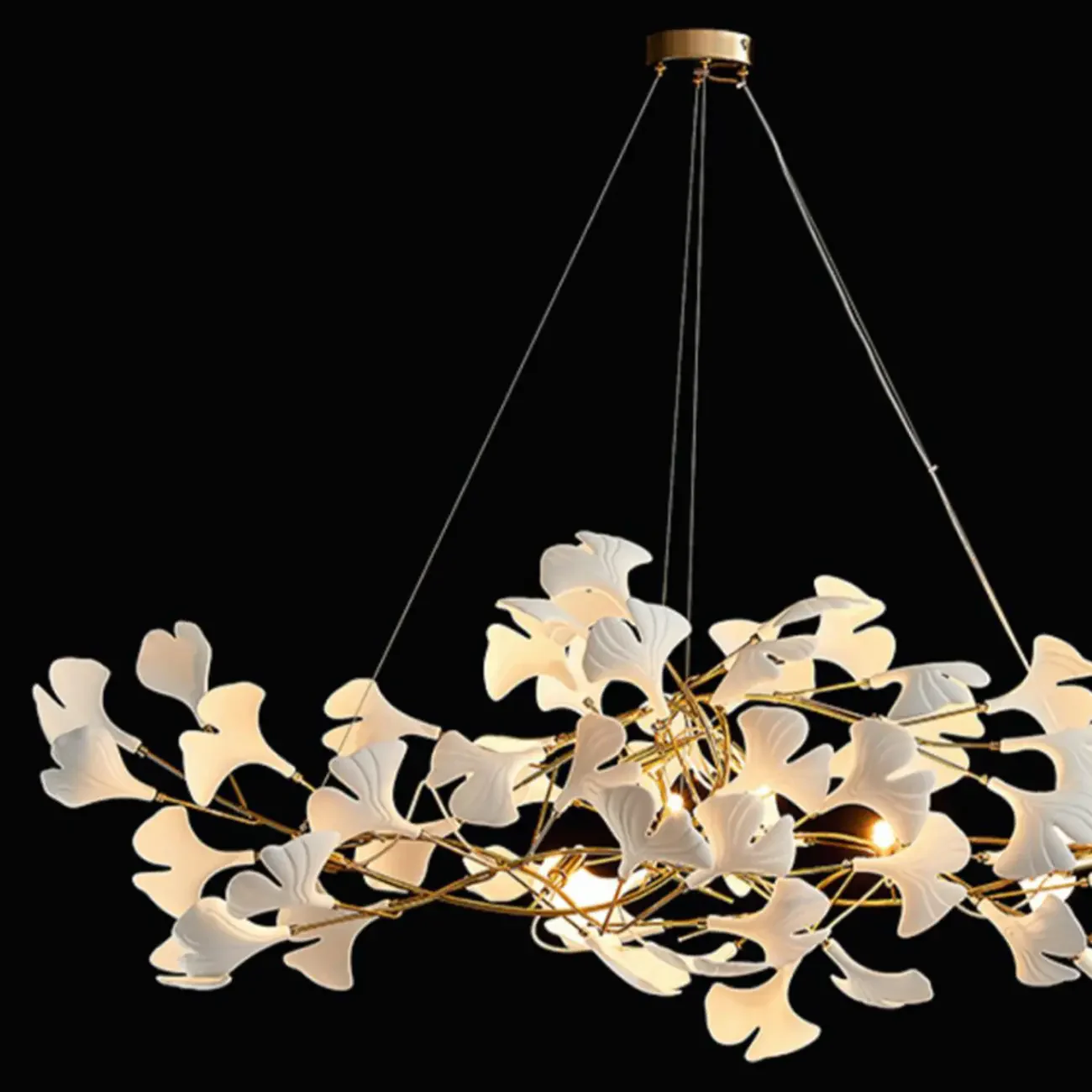Irregular Gold 6-Light Ceramic Island Pendant Light