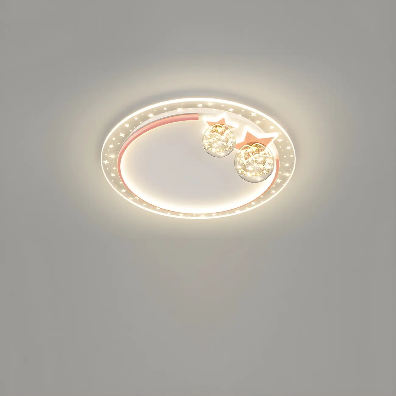 Dimmable Star LED Flush Ceiling Light for Kids Bedroom Decor