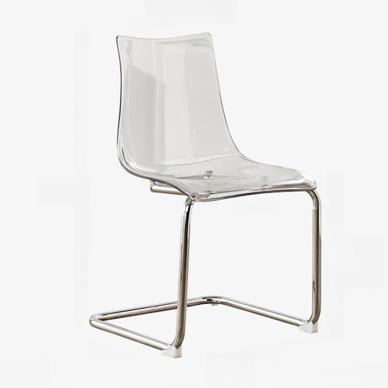 Modern Armless Plastic & Acrylic Dining Chair