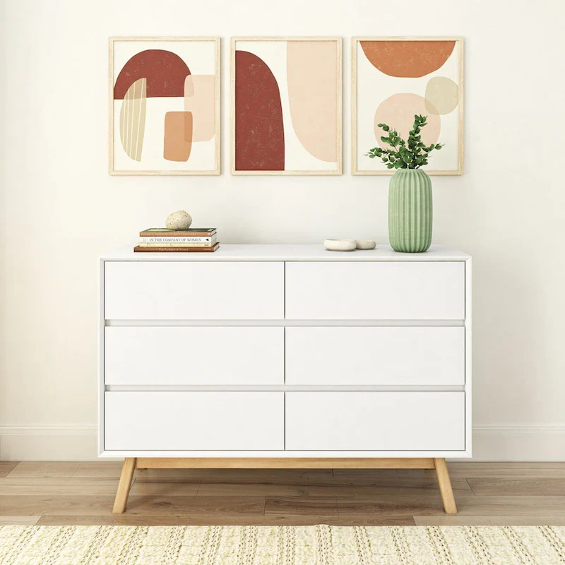 Plank and Beam Mid-Century Modern 6-Drawer Dresser