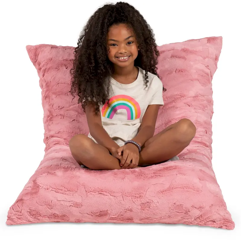 Jaxx Saxx 3.5 Foot Giant Decor Floor Pillow For Kids, Faux-Fur