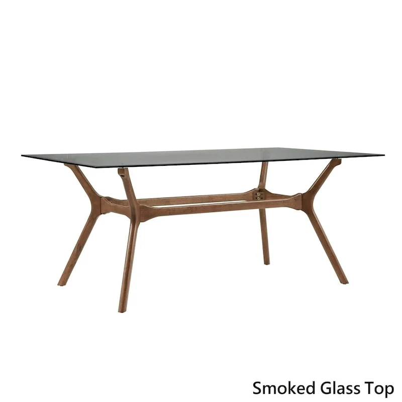 Nadine Mid-Century Dark Walnut Finish Rectangular Dining Table by iNSPIRE Q Modern