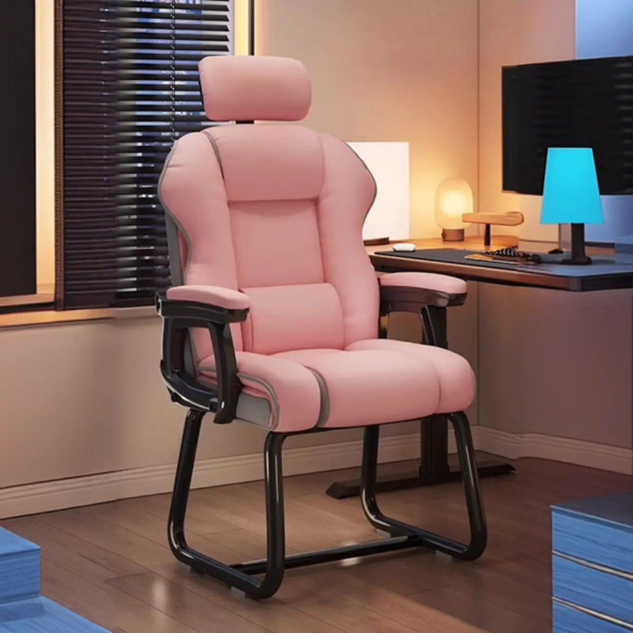 Yellow High-Back Leather Ergonomic Executive Chair