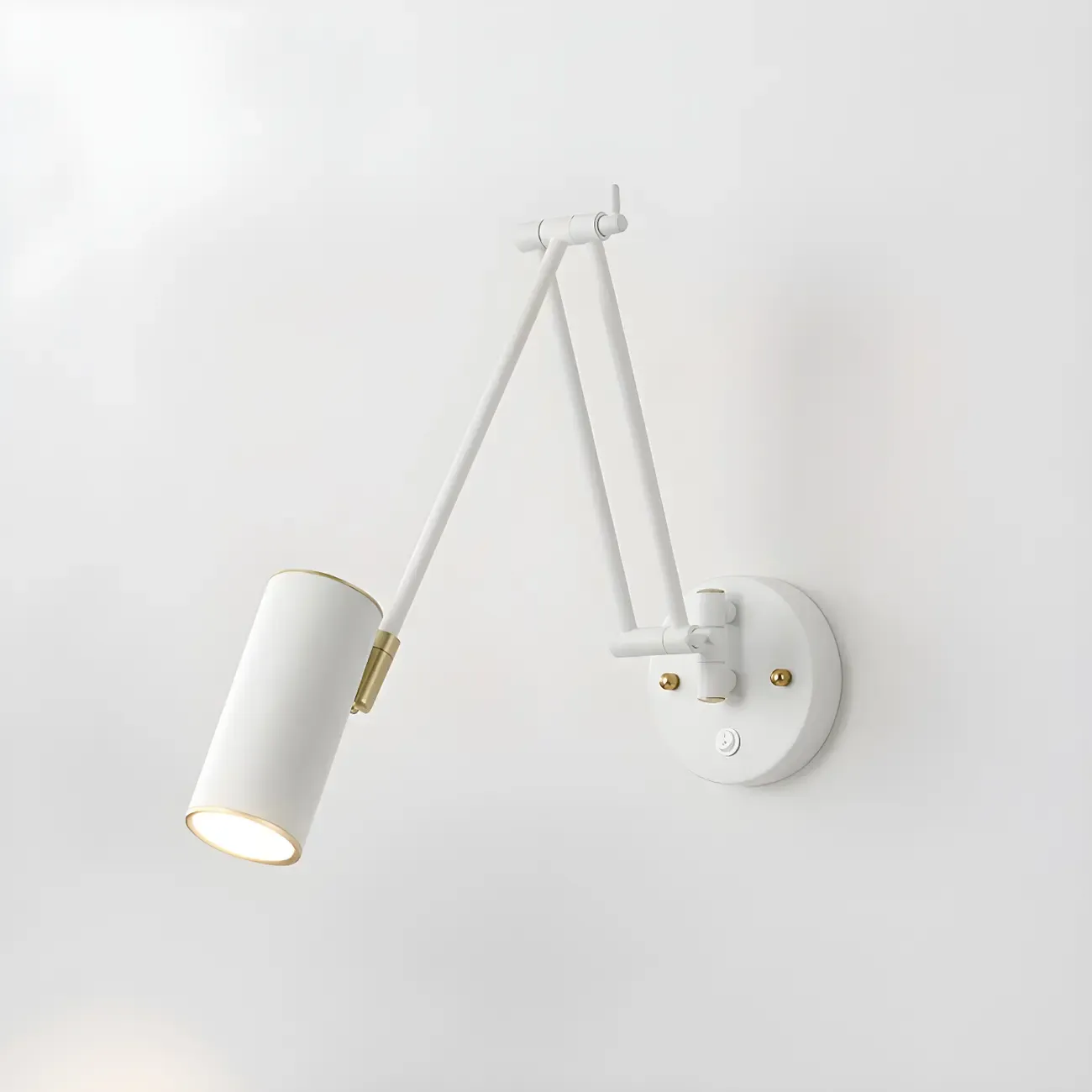 Elegant Streamlined Metal Swing Arm Wall Light