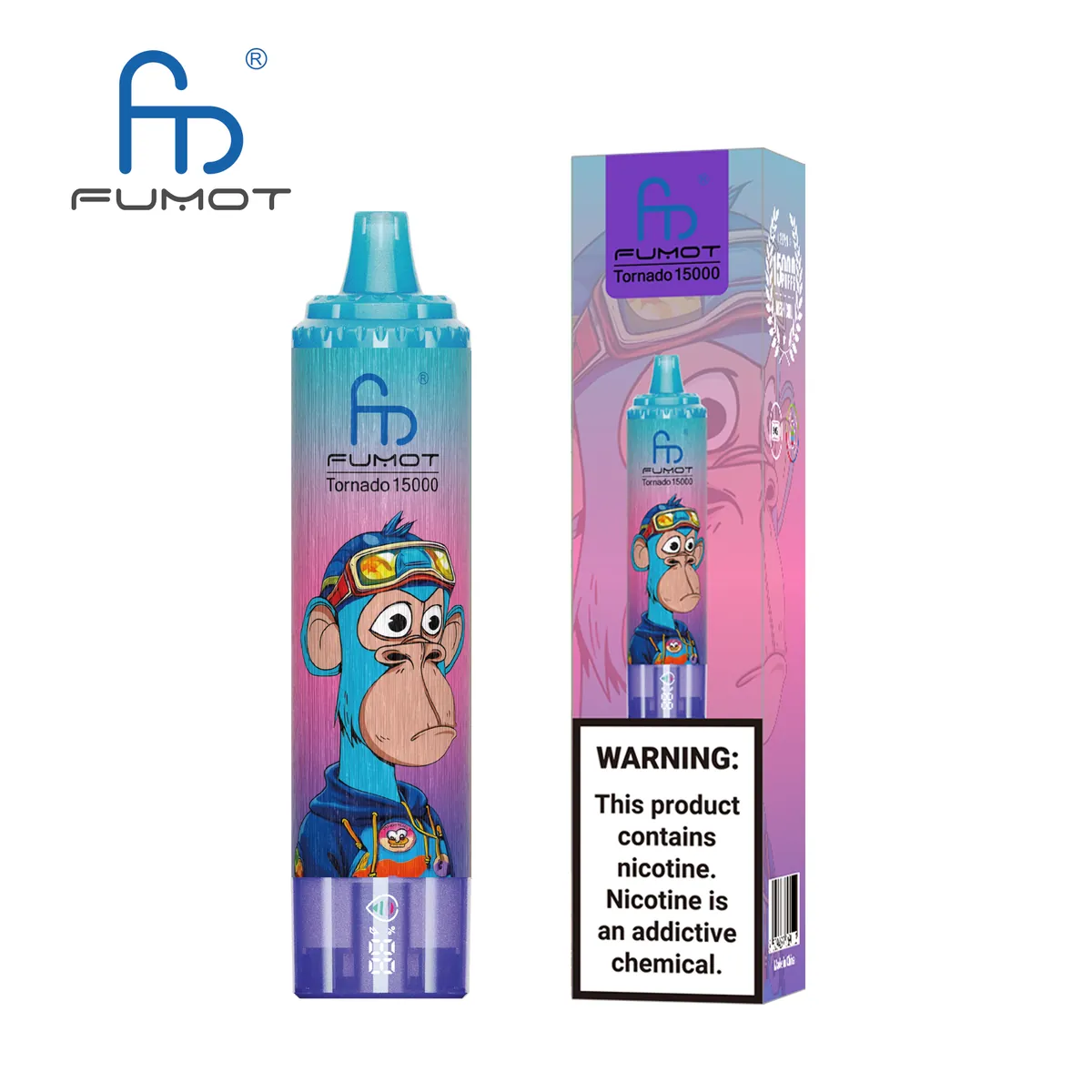 Fumot Tornado 15000 Blueberry Peach Ice – Einweg-Vape mit Einzelverpackung