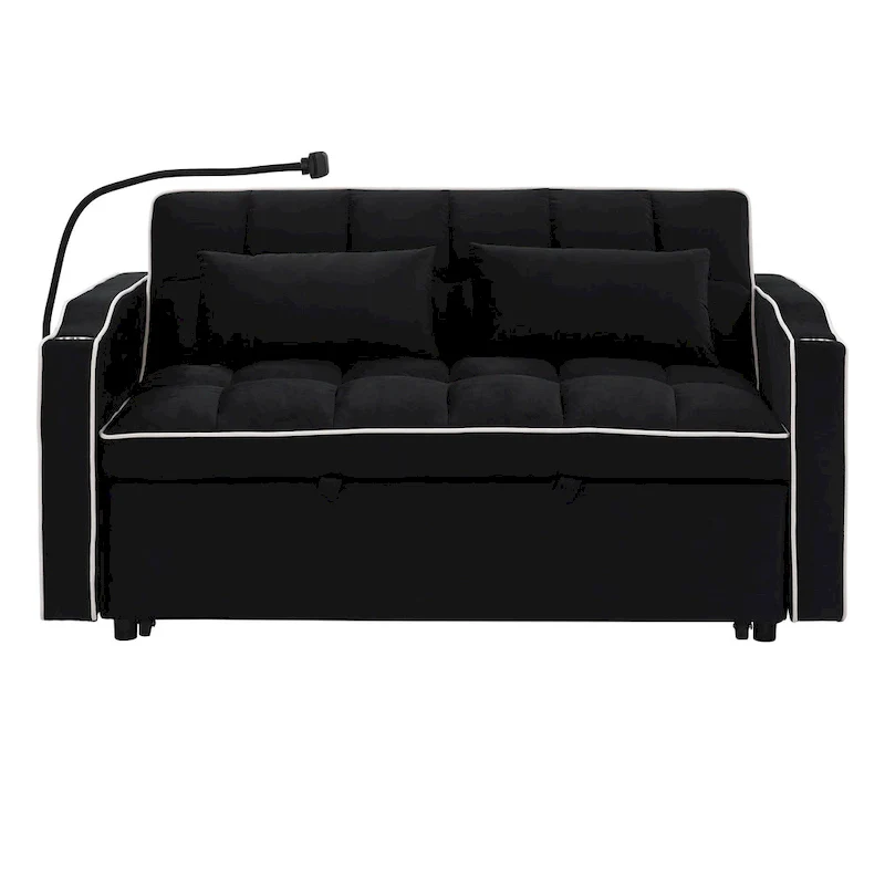 55.51 inch versatile foldable sofa bed in 3 lengths